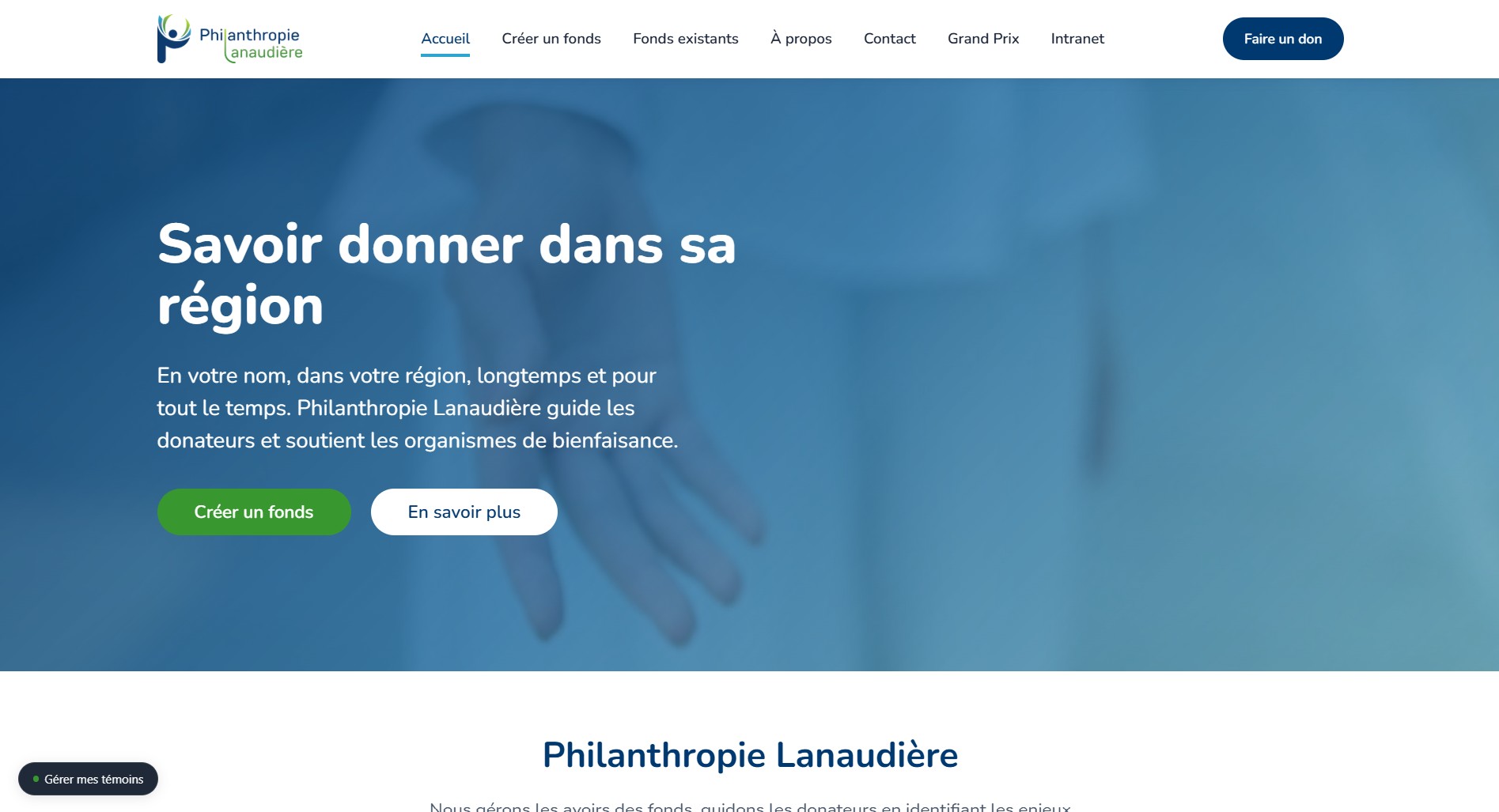 Philanthropie Lanaudière