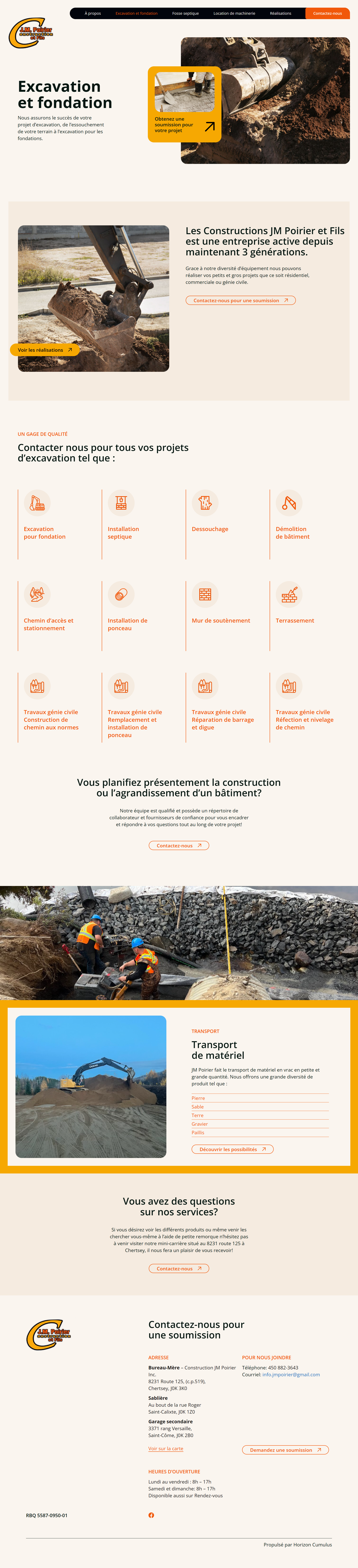 JM Poirier Construction — Capture d'écran 2