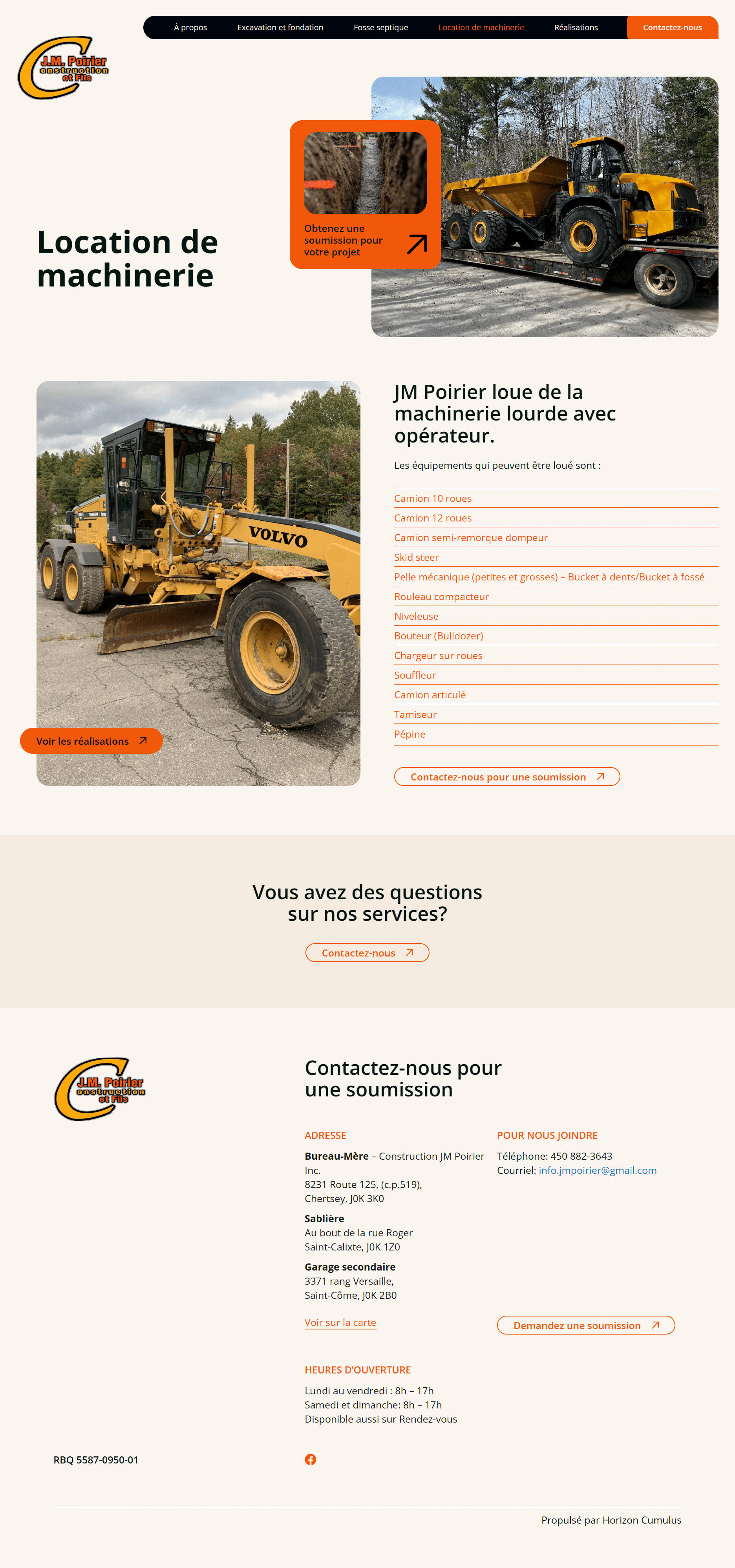 JM Poirier Construction — Capture d'écran 3