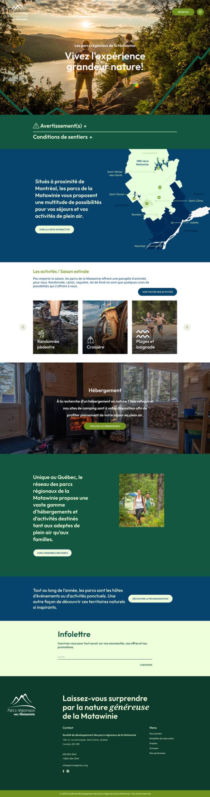 Les parcs régionaux de la Matawinie — Capture d'écran 1