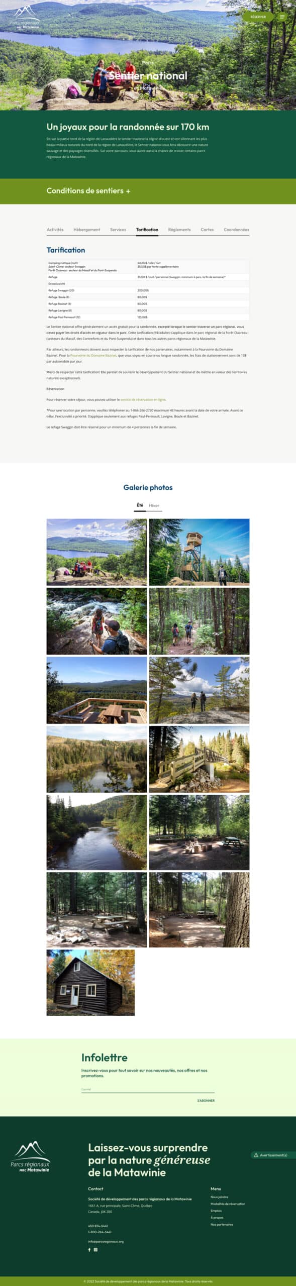 Les parcs régionaux de la Matawinie — Capture d'écran 3