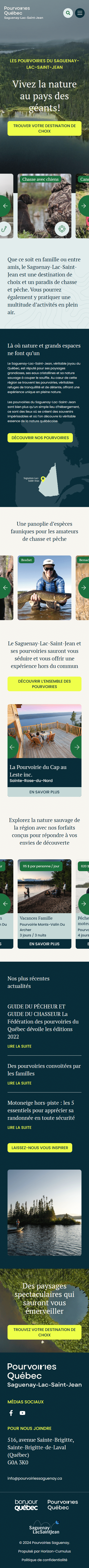 Pourvoiries Saguenay-Lac-Saint-Jean — Capture d'écran 3